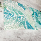Biodegradable Kitchen Cloth Coastal Beach Style 70% Cellulose 30% Cotton