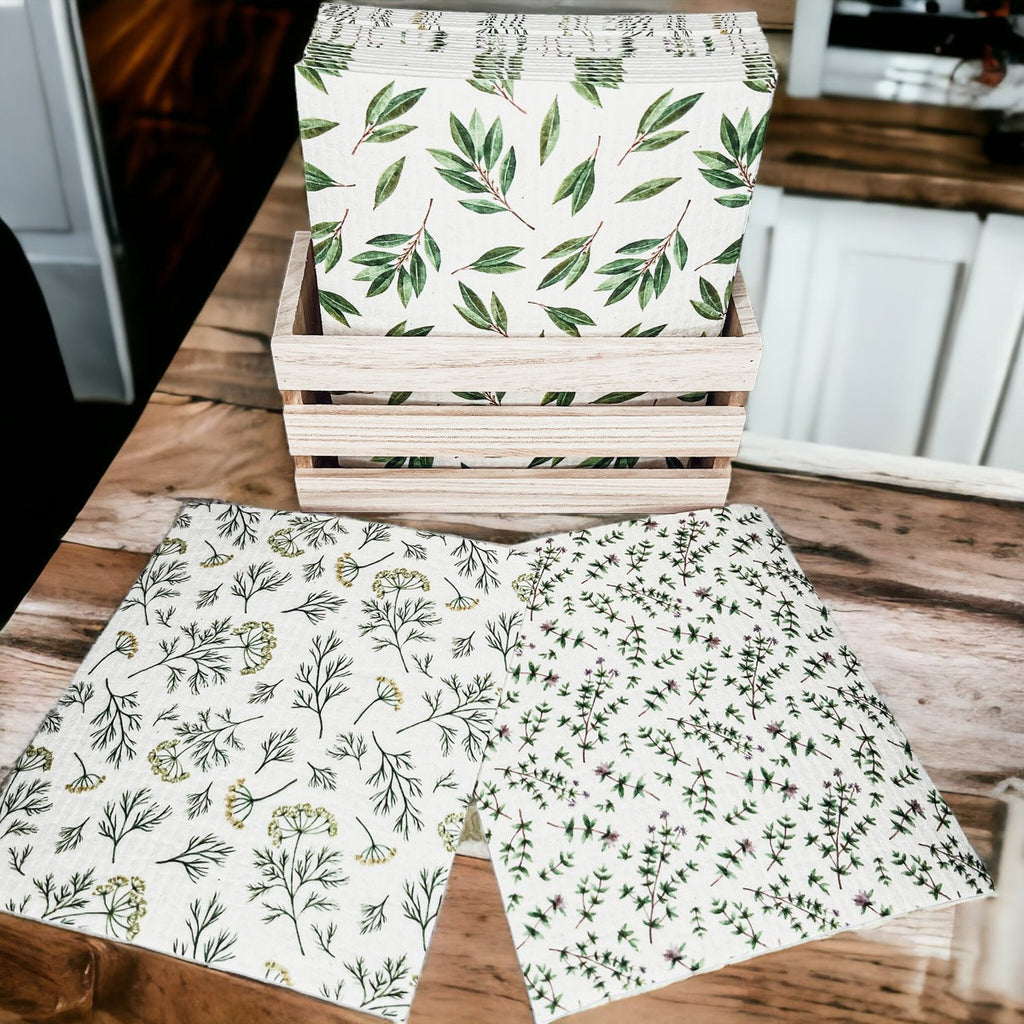 Biodegradable Kitchen Cloths 70% Cellulose 30% Cotton Eco-Friendly Reusable Set BandsCo Straps