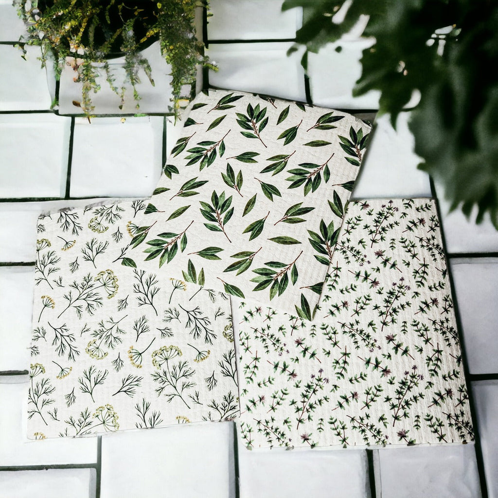 Biodegradable Kitchen Cloths 70% Cellulose 30% Cotton Eco-Friendly Reusable Set BandsCo Straps