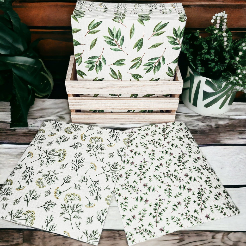 Biodegradable Kitchen Cloths 70% Cellulose 30% Cotton Eco-Friendly Reusable Set BandsCo Straps