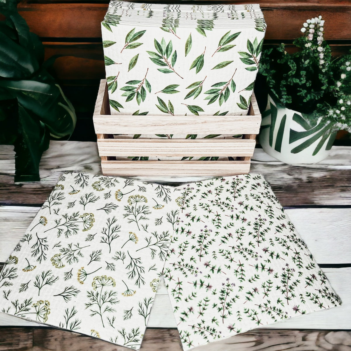 Biodegradable Kitchen Cloths 70% Cellulose 30% Cotton Eco-Friendly Reusable Set BandsCo Straps