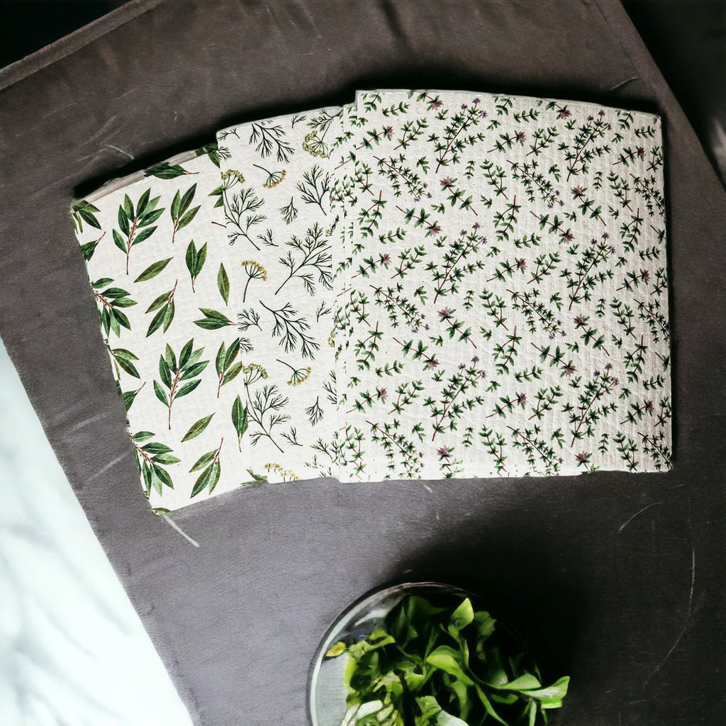 Biodegradable Kitchen Cloths 70% Cellulose 30% Cotton Eco-Friendly Reusable Set BandsCo Straps
