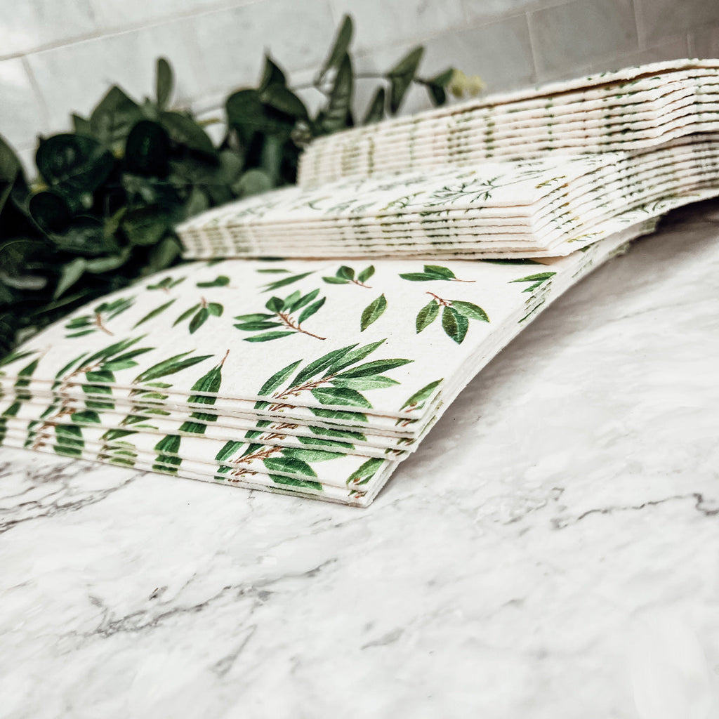 Biodegradable Kitchen Cloths 70% Cellulose 30% Cotton Eco-Friendly Reusable Set BandsCo Straps