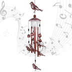 Bird Wind Chimes Waterproof Metal Wind Bells With Aluminum Tubes Bells Deep Tone Memorial Wind Chimes with Hook Smooth Melodic Tones Copper Antique Wind Chime Wall Hanging Home Decoration Romantic Wind Chime For Home Stevvex