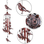 Bird Wind Chimes Waterproof Metal Wind Bells With Aluminum Tubes Bells Deep Tone Memorial Wind Chimes with Hook Smooth Melodic Tones Copper Antique Wind Chime Wall Hanging Home Decoration Romantic Wind Chime For Home Stevvex