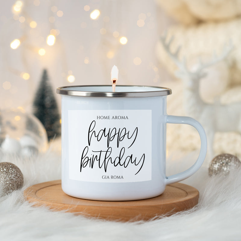 16oz Reusable Metal Candle Mug Scented Candle With Custom Label Color Option BandsCo Straps