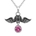 Birthstone Crown Crystal Pendant Necklace For Women