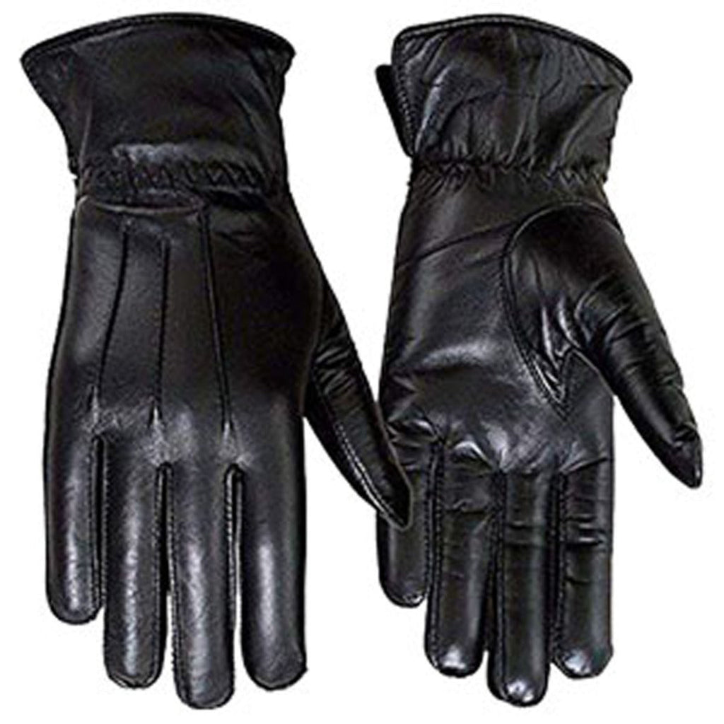 Ladies Warm Winter Dress And Work Gloves, Thermal Lining, Genuine Black Leather - SJB-DIAMOND ELITES
