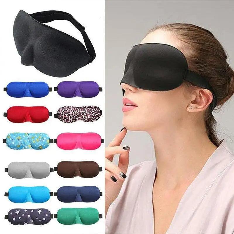 Black 3D Sleep Natural Sleeping Mask Eye Adjustable Strap Eye Mask Cover Portable Travel Blindfold Comfortable Mask For Sleeping Stevvex