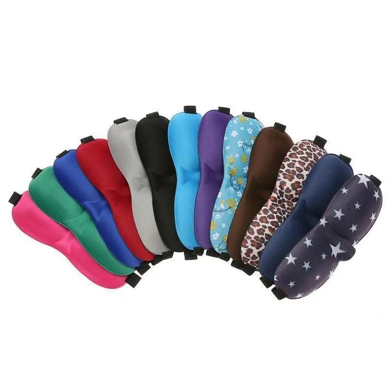 Black 3D Sleep Natural Sleeping Mask Eye Adjustable Strap Eye Mask Cover Portable Travel Blindfold Comfortable Mask For Sleeping Stevvex