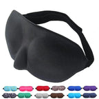 Black 3D Sleep Natural Sleeping Mask Eye Adjustable Strap Eye Mask Cover Portable Travel Blindfold Comfortable Mask For Sleeping Stevvex
