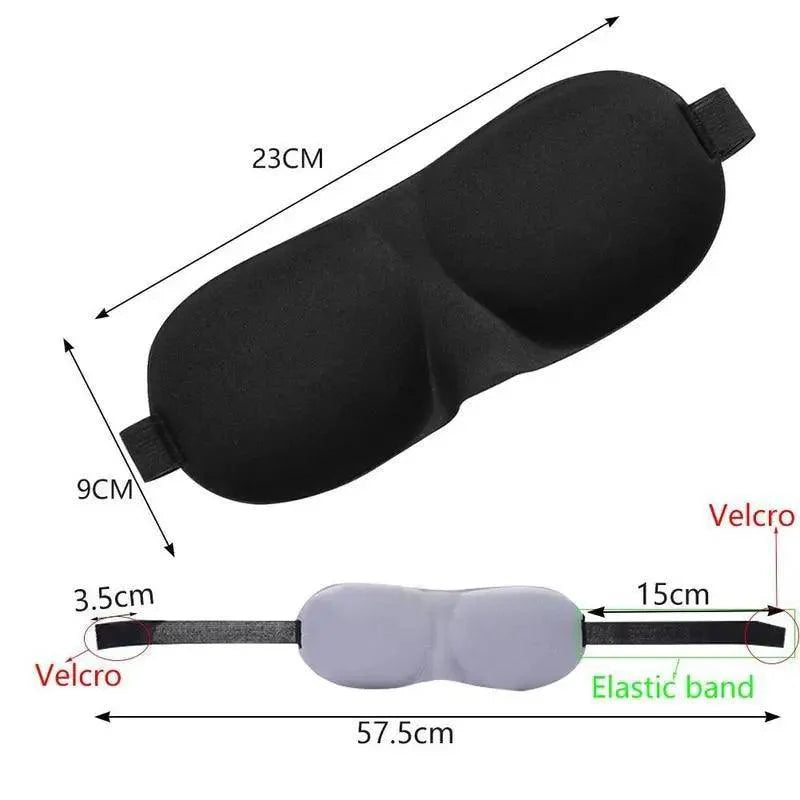 Black 3D Sleep Natural Sleeping Mask Eye Adjustable Strap Eye Mask Cover Portable Travel Blindfold Comfortable Mask For Sleeping Stevvex