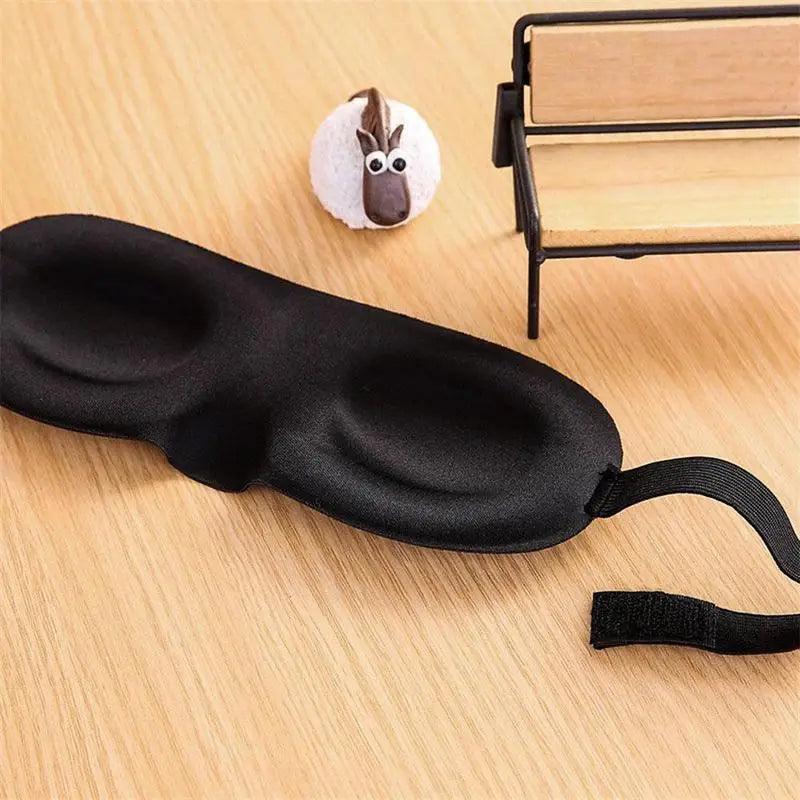 Black 3D Sleep Natural Sleeping Mask Eye Adjustable Strap Eye Mask Cover Portable Travel Blindfold Comfortable Mask For Sleeping Stevvex