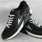 Black Air Cushion Men's Sport Sneakers Casual Breathable Shoes Running Sports Cushion Jogging Sport Sneakers Men's Lightweight Walking Athletic Running Tennis Shoes Stevvex