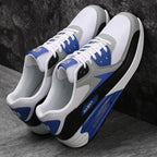 Black Air Cushion Men's Sport Sneakers Casual Breathable Shoes Running Sports Cushion Jogging Sport Sneakers Men's Lightweight Walking Athletic Running Tennis Shoes Stevvex