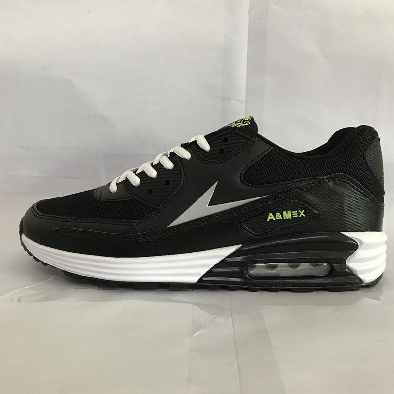 Black Air Cushion Men's Sport Sneakers Casual Breathable Shoes Running Sports Cushion Jogging Sport Sneakers Men's Lightweight Walking Athletic Running Tennis Shoes Stevvex