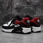 Black Air Cushion Men's Sport Sneakers Casual Breathable Shoes Running Sports Cushion Jogging Sport Sneakers Men's Lightweight Walking Athletic Running Tennis Shoes Stevvex