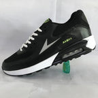Black Air Cushion Men's Sport Sneakers Casual Breathable Shoes Running Sports Cushion Jogging Sport Sneakers Men's Lightweight Walking Athletic Running Tennis Shoes Stevvex