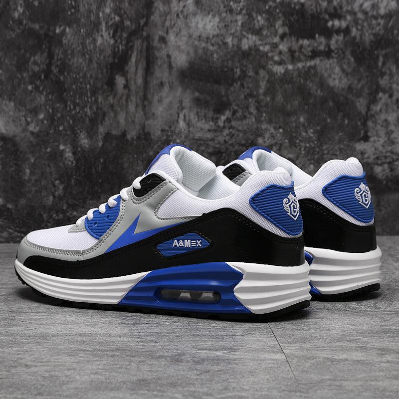 Black Air Cushion Men's Sport Sneakers Casual Breathable Shoes Running Sports Cushion Jogging Sport Sneakers Men's Lightweight Walking Athletic Running Tennis Shoes Stevvex