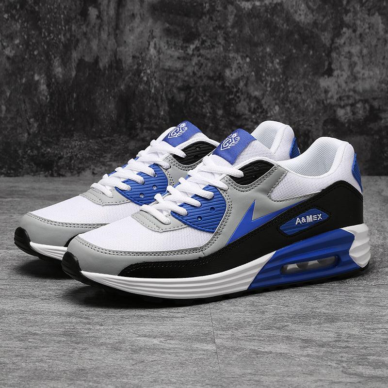 Black Air Cushion Men's Sport Sneakers Casual Breathable Shoes Running Sports Cushion Jogging Sport Sneakers Men's Lightweight Walking Athletic Running Tennis Shoes Stevvex