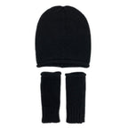 Black Alpaca Fingerless Gloves Long Ribbed Cuff Warm Wrist Sleeve BandsCo Straps