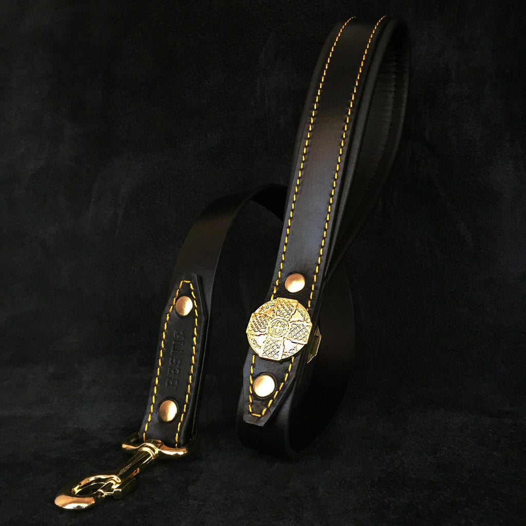 The "Maximus" harness black & gold Bestia Dog Gear