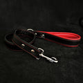 Black soft leather dog leash - SJB-DIAMOND ELITES