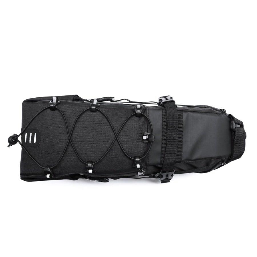Black Bike Bag Bicycle Bag Cycle Cycling Bike Seat Bag Bags Accessories Waterproof Bike Packing Bags Large Bike Bags Fully Waterproof Bike Bag Under Seat Roll Up Cycling Rear Tail Pack Stevvex