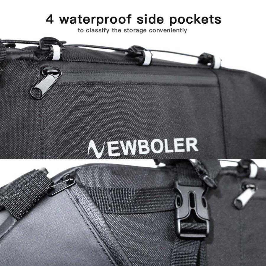 Black Bike Bag Bicycle Bag Cycle Cycling Bike Seat Bag Bags Accessories Waterproof Bike Packing Bags Large Bike Bags Fully Waterproof Bike Bag Under Seat Roll Up Cycling Rear Tail Pack Stevvex