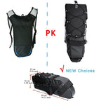 Black Bike Bag Bicycle Bag Cycle Cycling Bike Seat Bag Bags Accessories Waterproof Bike Packing Bags Large Bike Bags Fully Waterproof Bike Bag Under Seat Roll Up Cycling Rear Tail Pack Stevvex