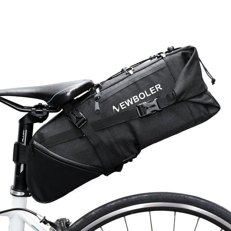Black Bike Bag Bicycle Bag Cycle Cycling Bike Seat Bag Bags Accessories Waterproof Bike Packing Bags Large Bike Bags Fully Waterproof Bike Bag Under Seat Roll Up Cycling Rear Tail Pack Stevvex