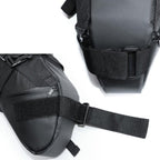 Black Bike Bag Bicycle Bag Cycle Cycling Bike Seat Bag Bags Accessories Waterproof Bike Packing Bags Large Bike Bags Fully Waterproof Bike Bag Under Seat Roll Up Cycling Rear Tail Pack Stevvex