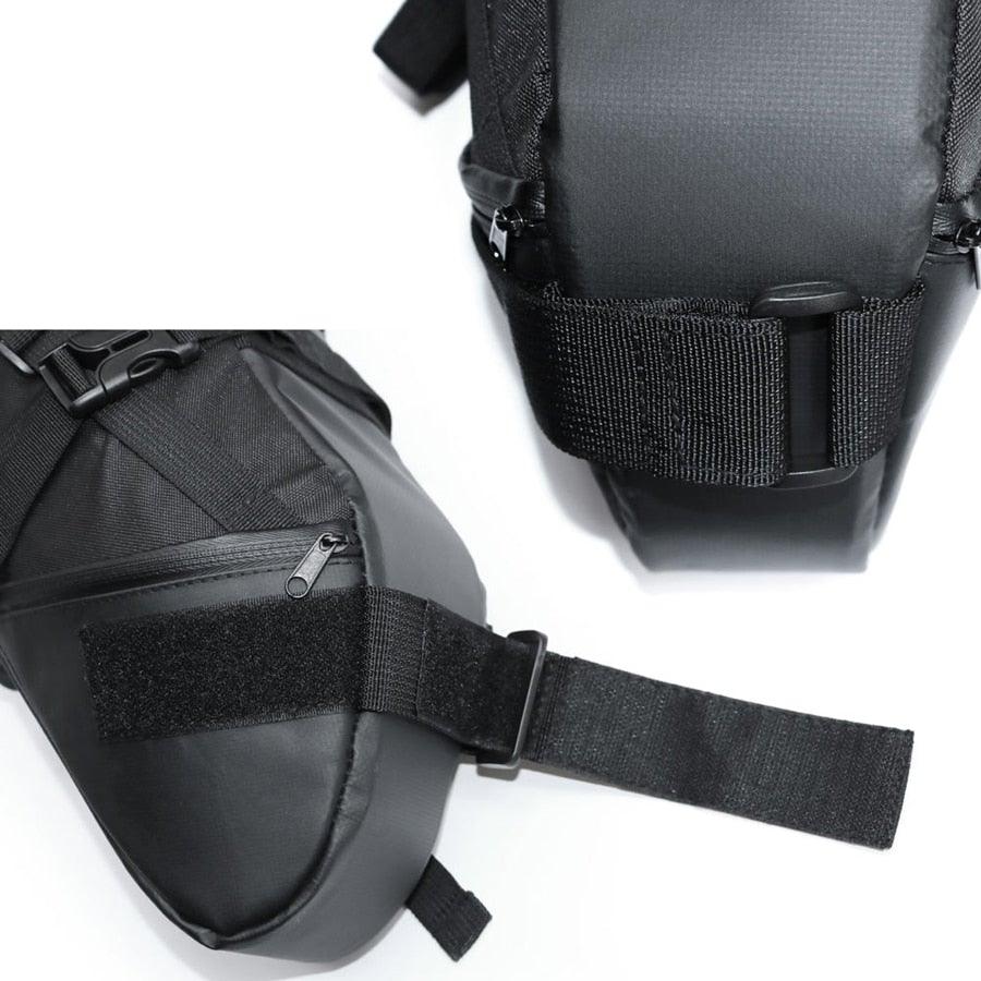 Black Bike Bag Bicycle Bag Cycle Cycling Bike Seat Bag Bags Accessories Waterproof Bike Packing Bags Large Bike Bags Fully Waterproof Bike Bag Under Seat Roll Up Cycling Rear Tail Pack Stevvex