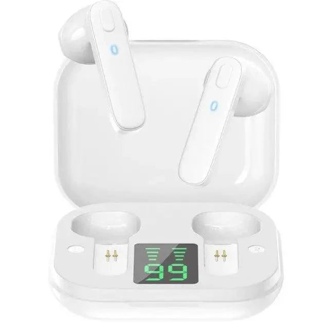 Black Bluetooth-Compatible Wireless Bass Ear Buds Stereo Headphone With Mic Touch Control Bluetooth Lightweight Earphones Stevvex