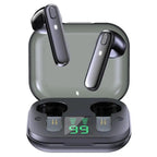 Black Bluetooth-Compatible Wireless Bass Ear Buds Stereo Headphone With Mic Touch Control Bluetooth Lightweight Earphones Stevvex