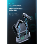 Black Bluetooth-Compatible Wireless Bass Ear Buds Stereo Headphone With Mic Touch Control Bluetooth Lightweight Earphones Stevvex