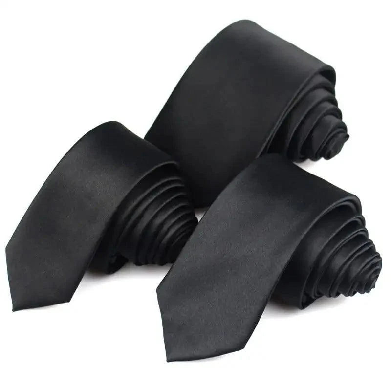 Black Business Skinny Men Neckties Wedding Slim Ties Elegant Men Lightweight High Quality Modern Ties Stevvex