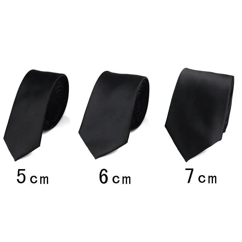 Black Business Skinny Men Neckties Wedding Slim Ties Elegant Men Lightweight High Quality Modern Ties Stevvex