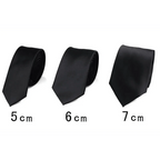 Black Business Skinny Men Neckties Wedding Slim Ties Elegant Men Lightweight High Quality Modern Ties Stevvex