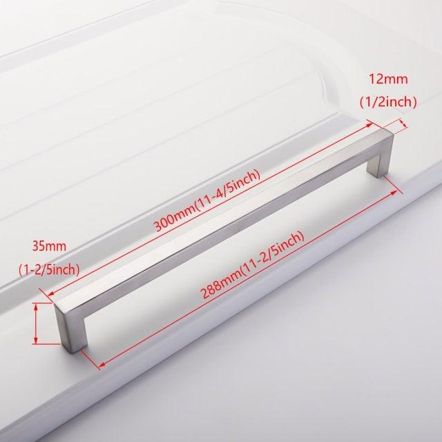 Black Cabinet Handle Square Furniture Hardware Stainless Steel Kitchen Door Knobs Cupboard Wardrobe Drawer Pulls Furniture Handle Drawer Pull Hardware Stainless Steel Kitchen Drawer Pulls Cabinet Handles Stevvex