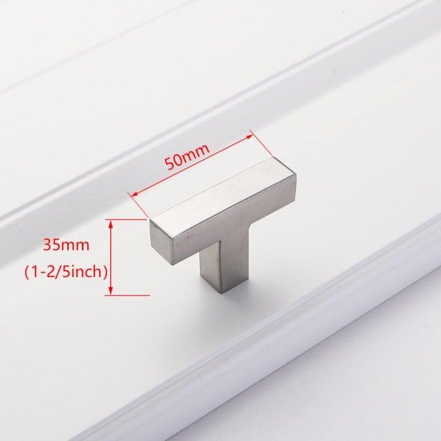 Black Cabinet Handle Square Furniture Hardware Stainless Steel Kitchen Door Knobs Cupboard Wardrobe Drawer Pulls Furniture Handle Drawer Pull Hardware Stainless Steel Kitchen Drawer Pulls Cabinet Handles Stevvex