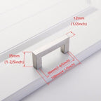Black Cabinet Handle Square Furniture Hardware Stainless Steel Kitchen Door Knobs Cupboard Wardrobe Drawer Pulls Furniture Handle Drawer Pull Hardware Stainless Steel Kitchen Drawer Pulls Cabinet Handles Stevvex