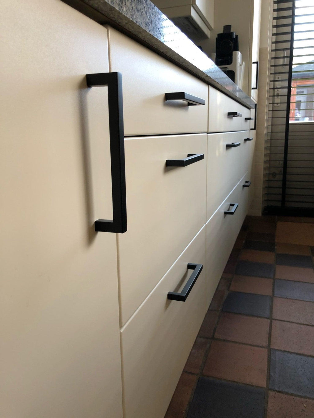 Black Cabinet Handle Square Furniture Hardware Stainless Steel Kitchen Door Knobs Cupboard Wardrobe Drawer Pulls Furniture Handle Drawer Pull Hardware Stainless Steel Kitchen Drawer Pulls Cabinet Handles Stevvex