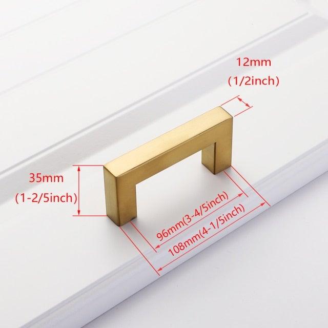 Black Cabinet Handle Square Furniture Hardware Stainless Steel Kitchen Door Knobs Cupboard Wardrobe Drawer Pulls Furniture Handle Drawer Pull Hardware Stainless Steel Kitchen Drawer Pulls Cabinet Handles Stevvex