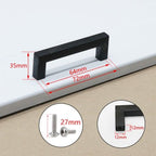 Black Cabinet Handle Square Furniture Hardware Stainless Steel Kitchen Door Knobs Cupboard Wardrobe Drawer Pulls Furniture Handle Drawer Pull Hardware Stainless Steel Kitchen Drawer Pulls Cabinet Handles Stevvex