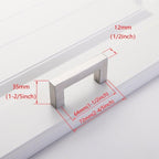 Black Cabinet Handle Square Furniture Hardware Stainless Steel Kitchen Door Knobs Cupboard Wardrobe Drawer Pulls Furniture Handle Drawer Pull Hardware Stainless Steel Kitchen Drawer Pulls Cabinet Handles Stevvex