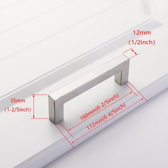 Black Cabinet Handle Square Furniture Hardware Stainless Steel Kitchen Door Knobs Cupboard Wardrobe Drawer Pulls Furniture Handle Drawer Pull Hardware Stainless Steel Kitchen Drawer Pulls Cabinet Handles Stevvex