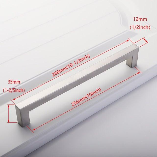 Black Cabinet Handle Square Furniture Hardware Stainless Steel Kitchen Door Knobs Cupboard Wardrobe Drawer Pulls Furniture Handle Drawer Pull Hardware Stainless Steel Kitchen Drawer Pulls Cabinet Handles Stevvex