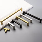 Black Cabinet Handle Square Furniture Hardware Stainless Steel Kitchen Door Knobs Cupboard Wardrobe Drawer Pulls Furniture Handle Drawer Pull Hardware Stainless Steel Kitchen Drawer Pulls Cabinet Handles Stevvex