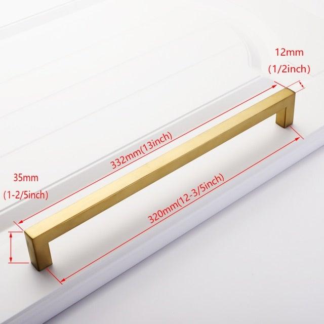 Black Cabinet Handle Square Furniture Hardware Stainless Steel Kitchen Door Knobs Cupboard Wardrobe Drawer Pulls Furniture Handle Drawer Pull Hardware Stainless Steel Kitchen Drawer Pulls Cabinet Handles Stevvex